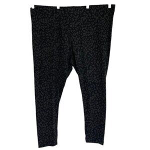 Grey Old Navy Women's High-Waisted Leopard Print Ankle Leggings